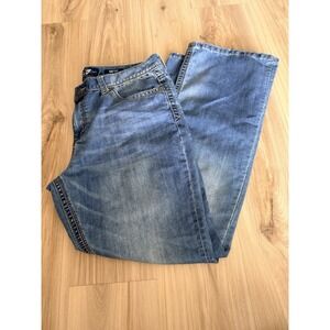 7 For All Mankind A Pocket Bootcut Jeans Mens 38x34 Boot Cut Denim Distressed